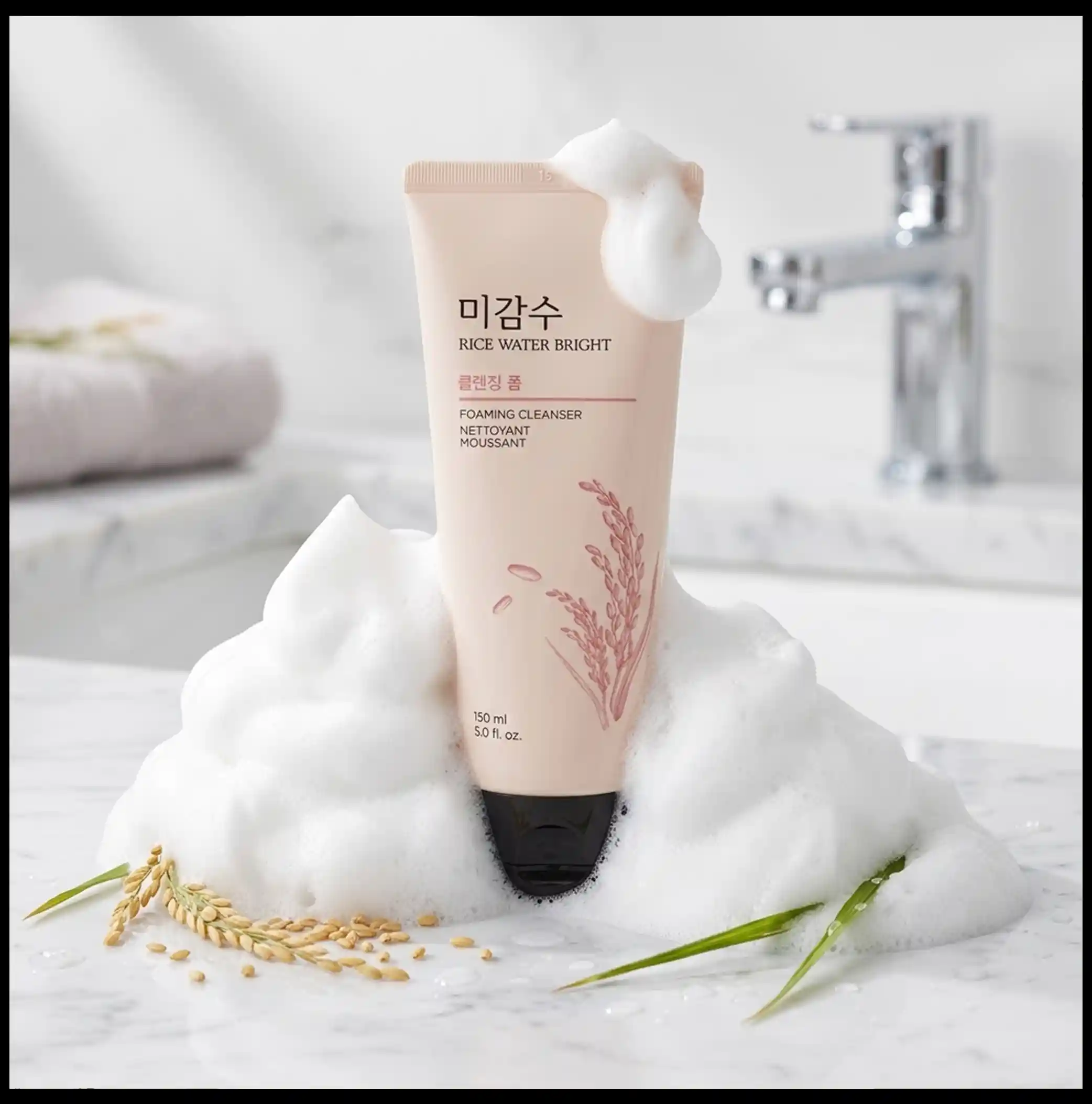The face shop rice water bright cleansing foam - 150ml